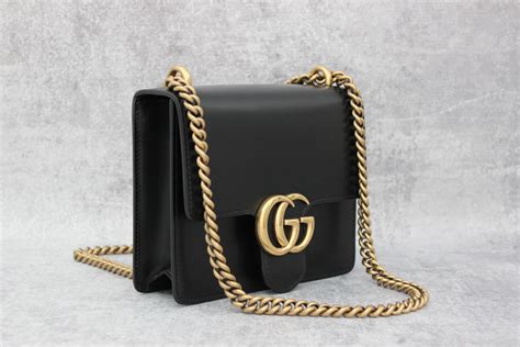 gucci black small marmont chain bag